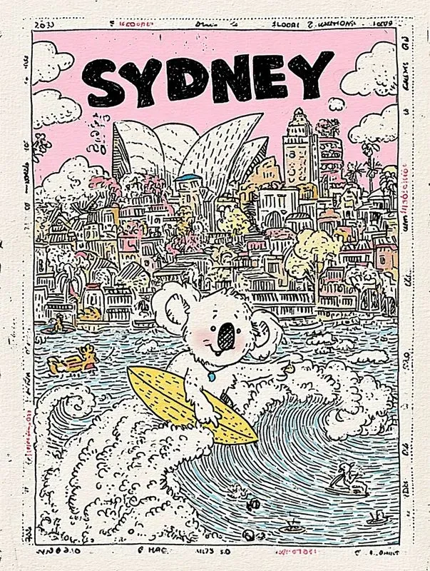 Whimsical Hand Drawn Travel Posters