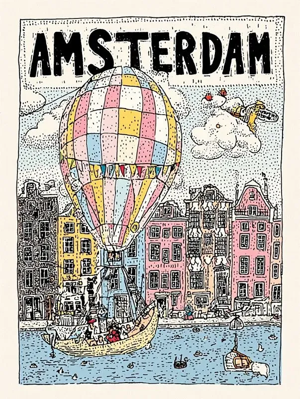 Whimsical Hand Drawn Travel Posters