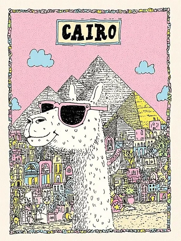 Whimsical Hand Drawn Travel Posters