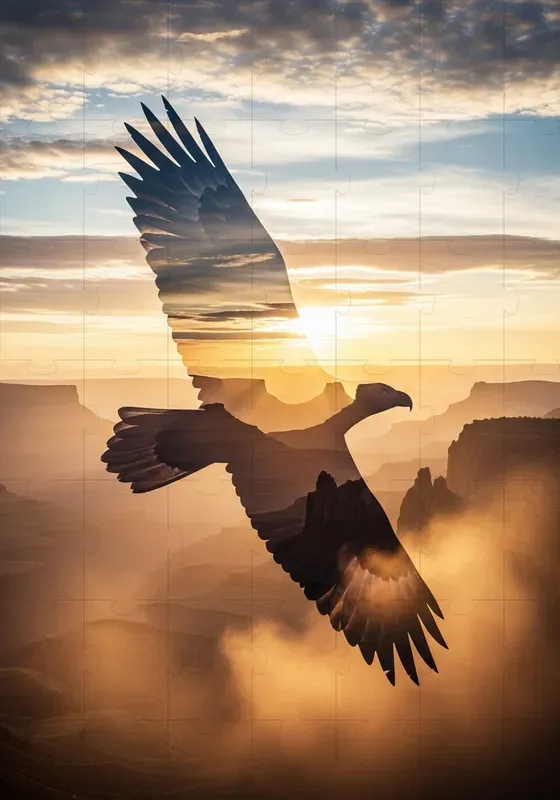 Double Exposure Wildlife Silhouettes