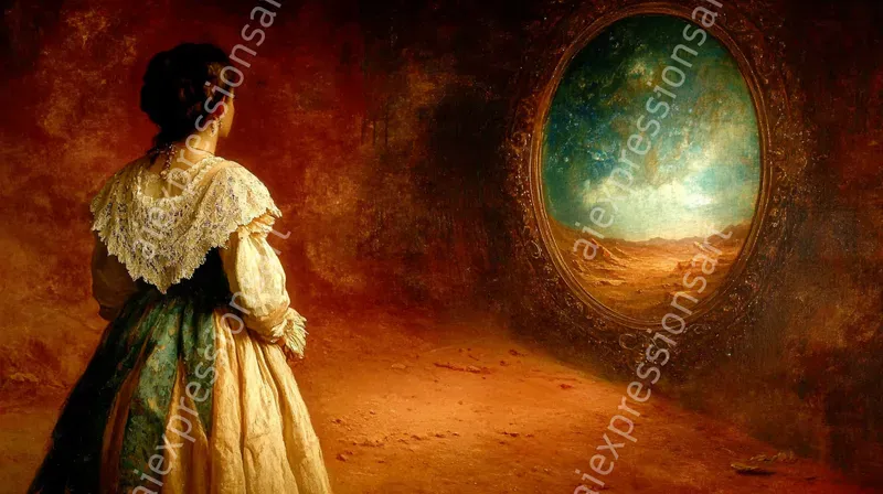 Surreal Cosmic Gateway Oil Paintings