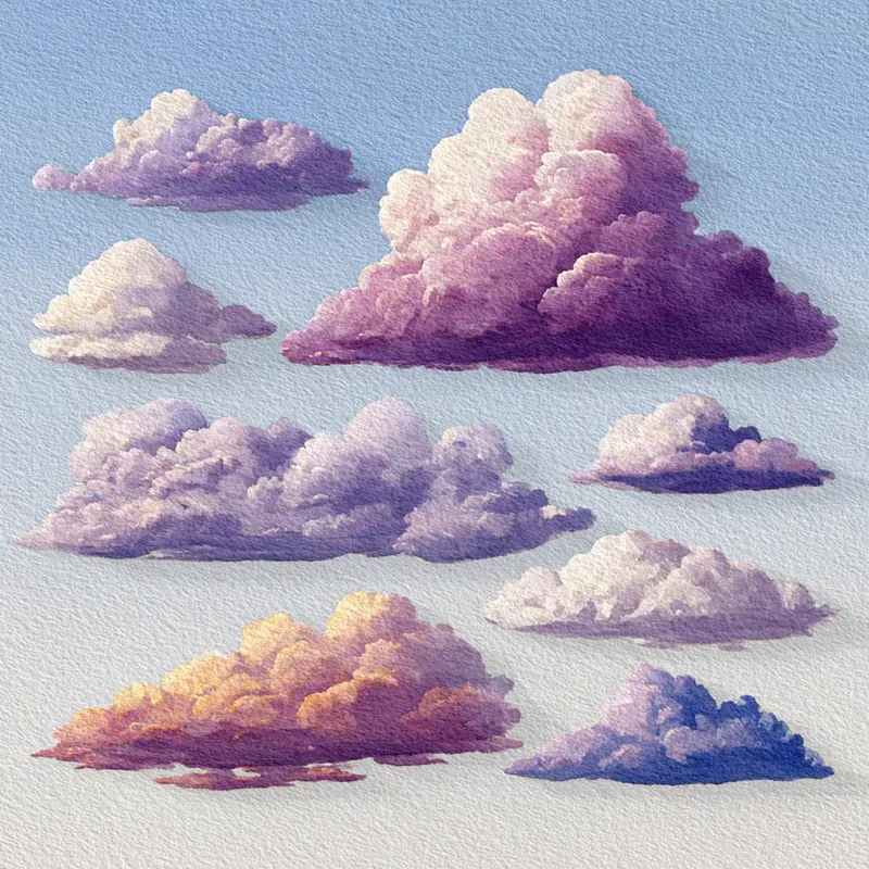 Soft Watercolor Objects