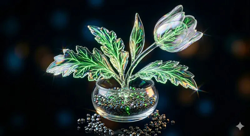 Cybernetic Holographic Glass Botanicals A