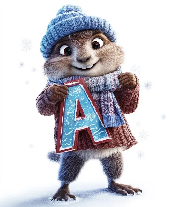 Winter Animal Letter Illustrations