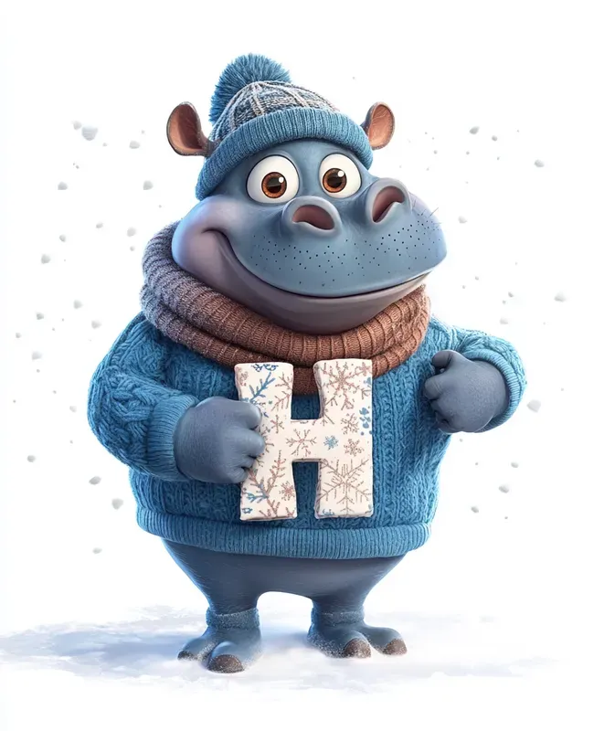 Winter Animal Letter Illustrations