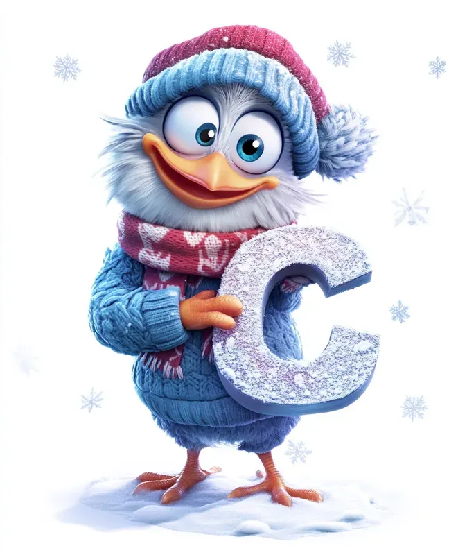 Winter Animal Letter Illustrations