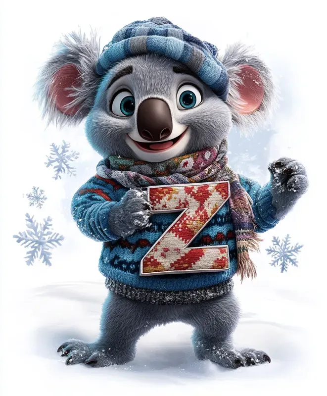 Winter Animal Letter Illustrations