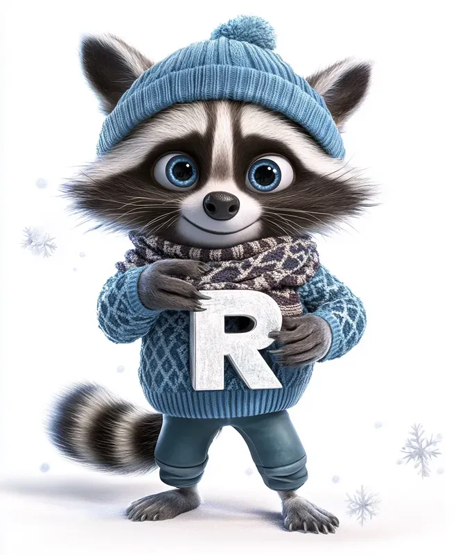 Winter Animal Letter Illustrations