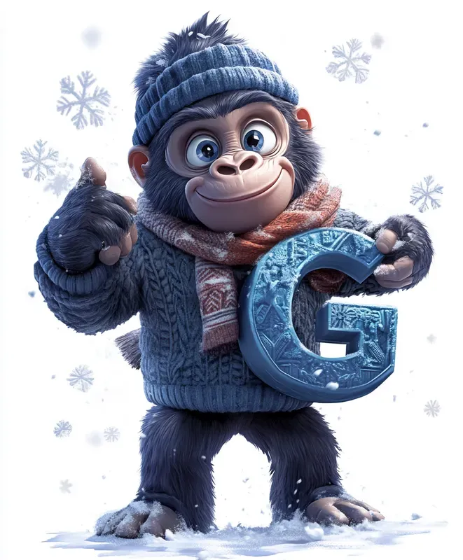 Winter Animal Letter Illustrations