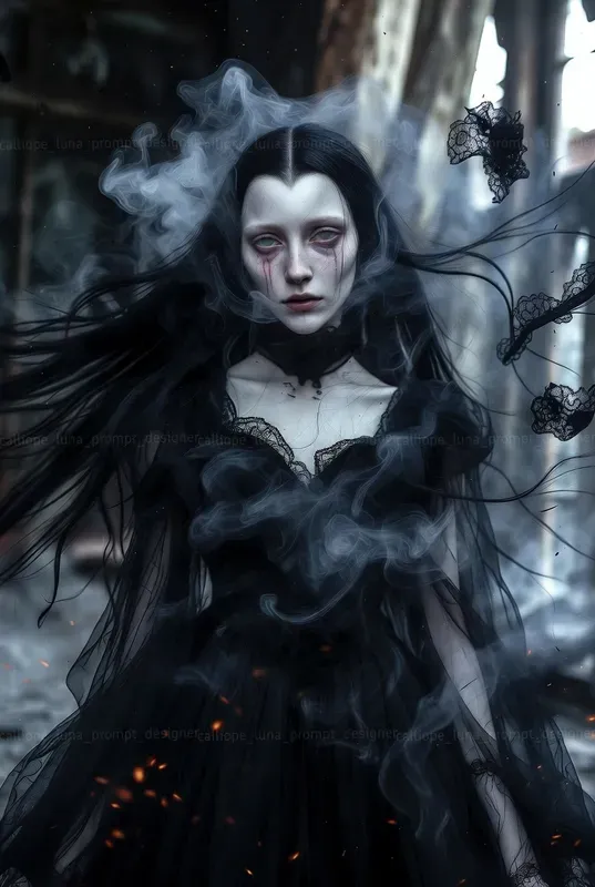 Victorian Ghost Widow Portraits