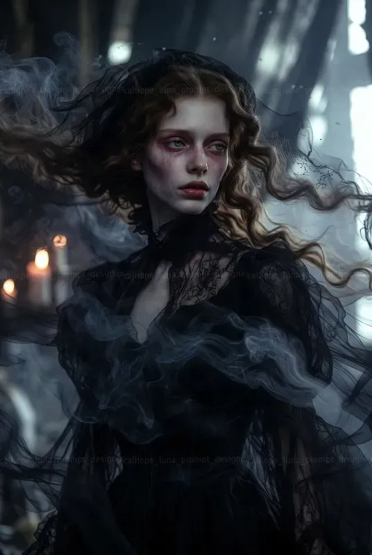 Victorian Ghost Widow Portraits