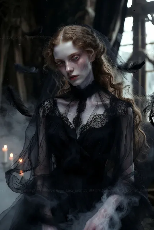 Victorian Ghost Widow Portraits