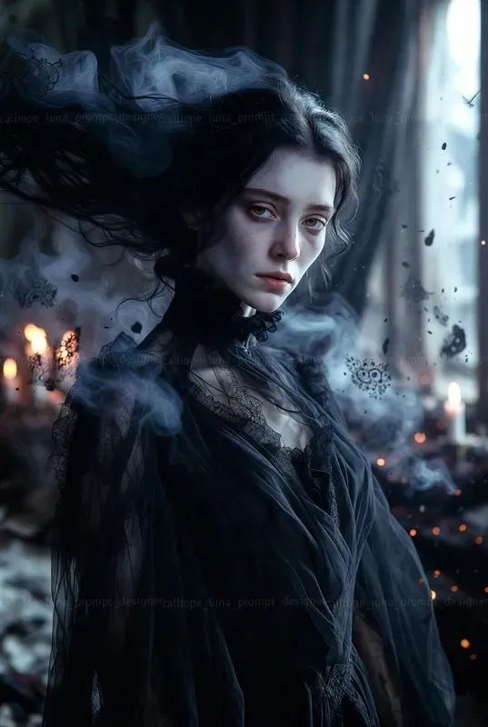 Victorian Ghost Widow Portraits