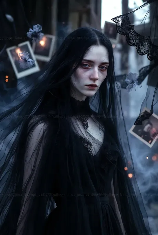 Victorian Ghost Widow Portraits