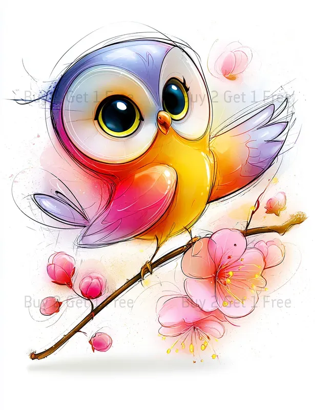 Whimsical Spring Fantasy Clipart