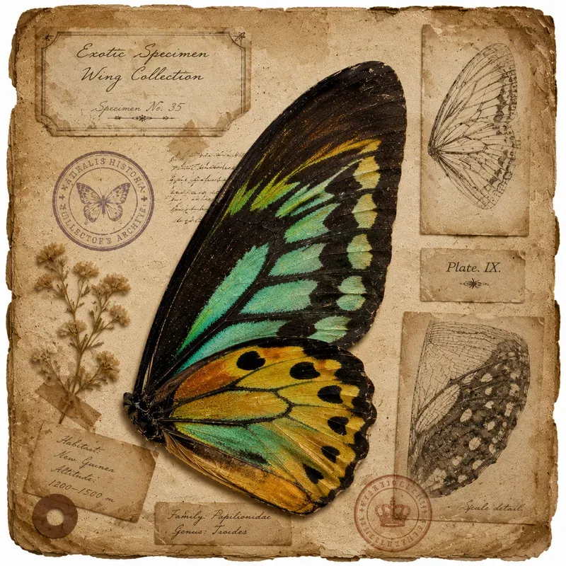 Junk Journal Butterfly Wing Ephemera