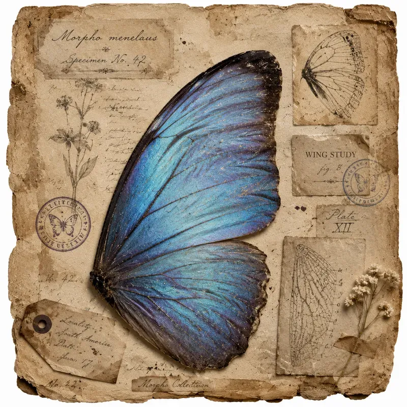 Junk Journal Butterfly Wing Ephemera