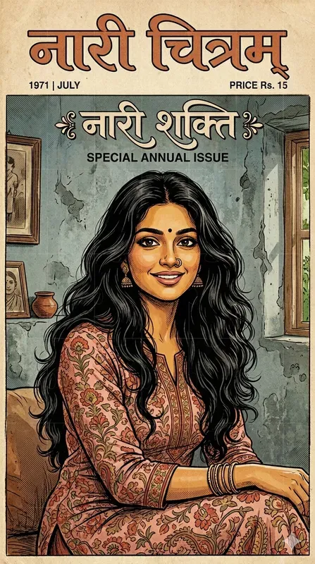 Indian Girl Vintage Comic Art Portraits