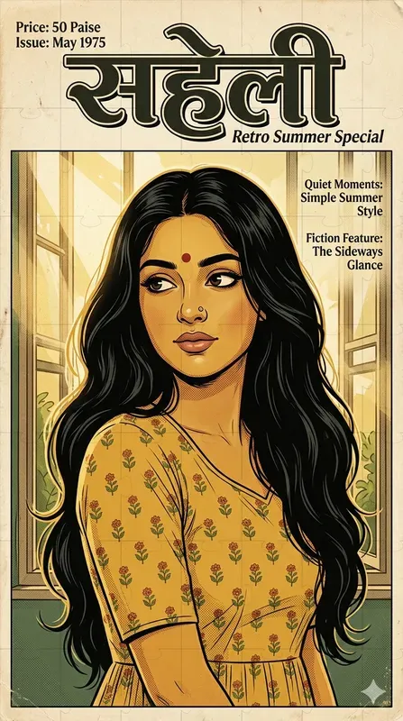 Indian Girl Vintage Comic Art Portraits