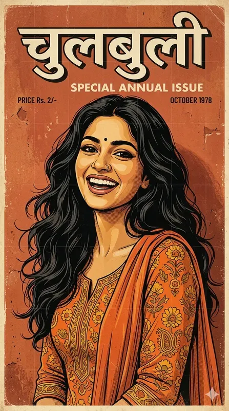 Indian Girl Vintage Comic Art Portraits