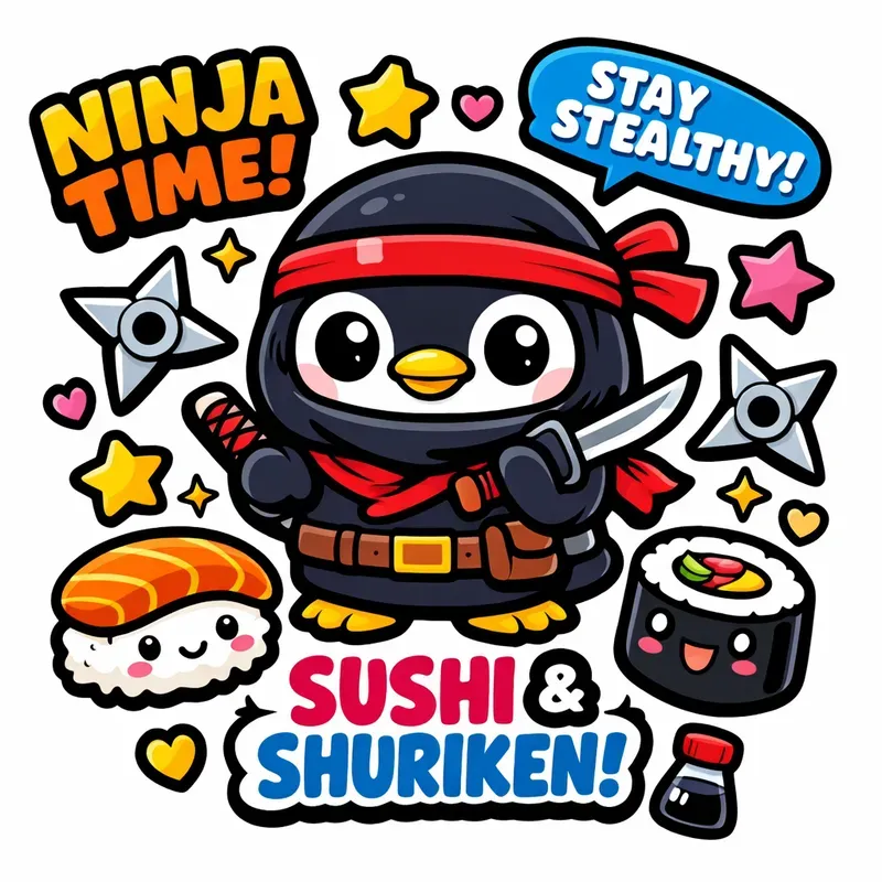 Kawaii Popart Streetwear Sticker Designs