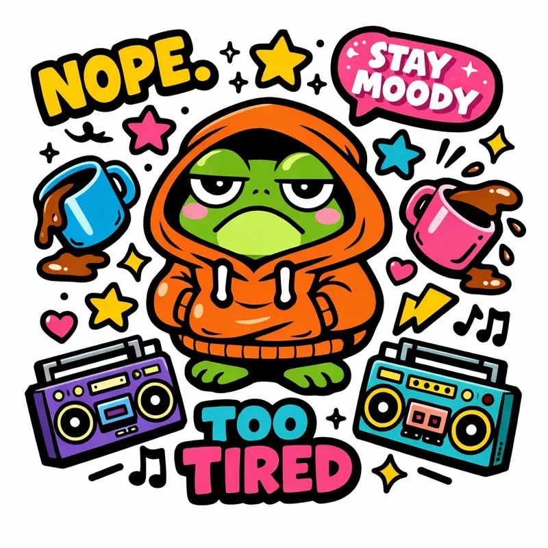 Kawaii Popart Streetwear Sticker Designs