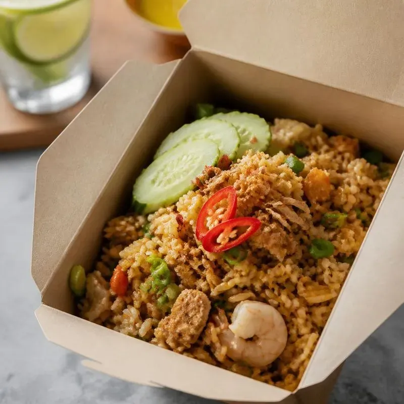 Pure Authentic Indonesian Food Stock