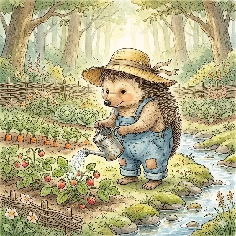 Cozy Vintage Watercolor Storybook Art