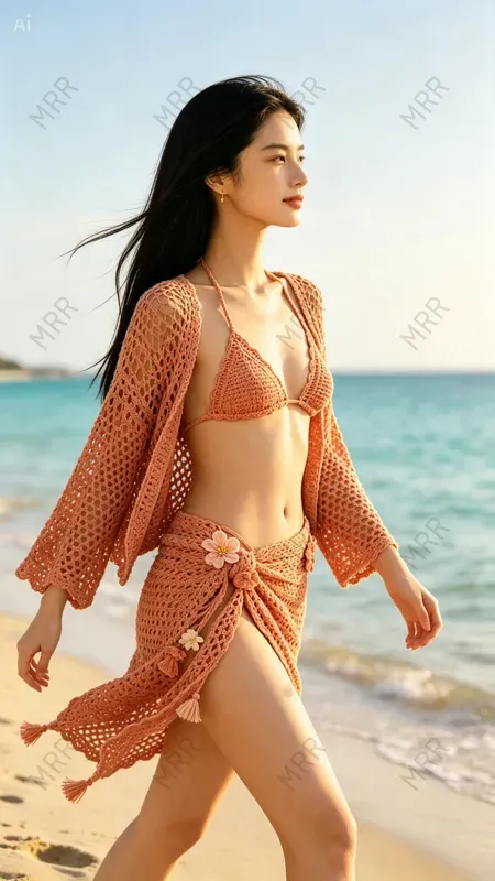 Elegant Crochet Beach Fashion