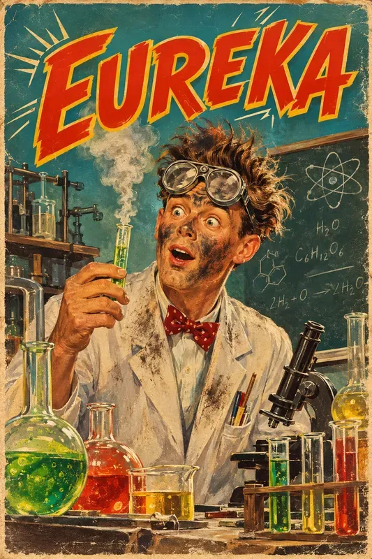 Vintage 1950s Quirky Illustration Art
