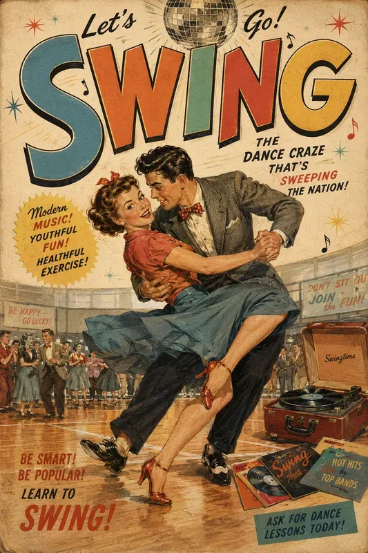 Vintage 1950s Quirky Illustration Art