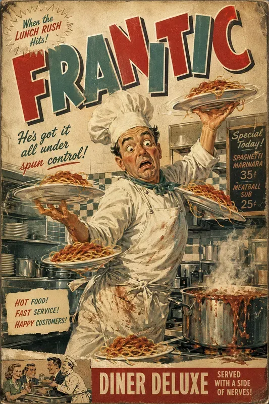 Vintage 1950s Quirky Illustration Art