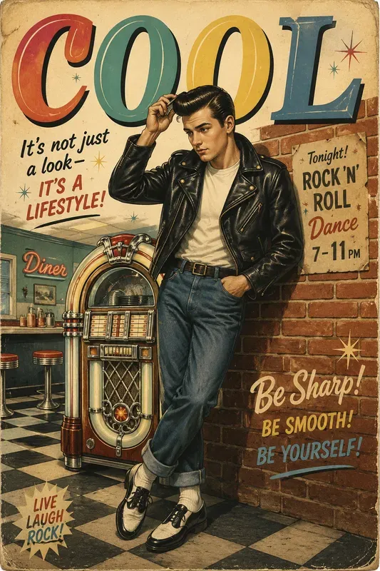 Vintage 1950s Quirky Illustration Art