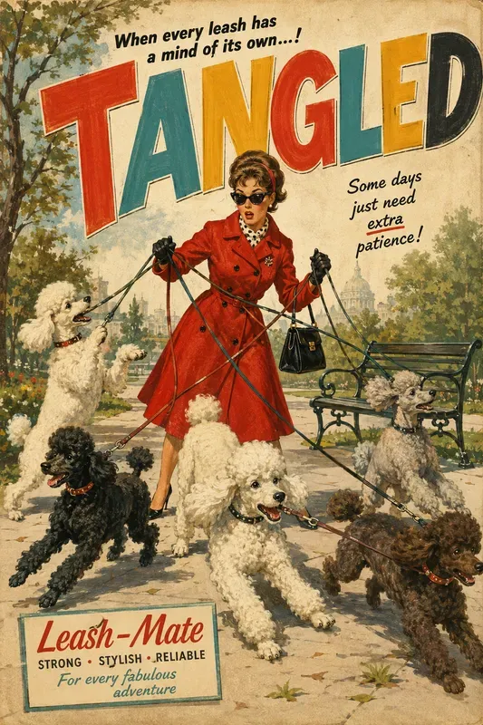 Vintage 1950s Quirky Illustration Art