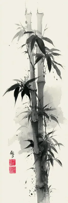 Minimal Japanese Ink Wash Bookmarks