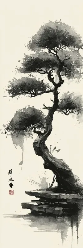 Minimal Japanese Ink Wash Bookmarks