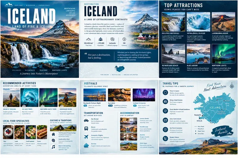 Professional Travel Destination Brochures