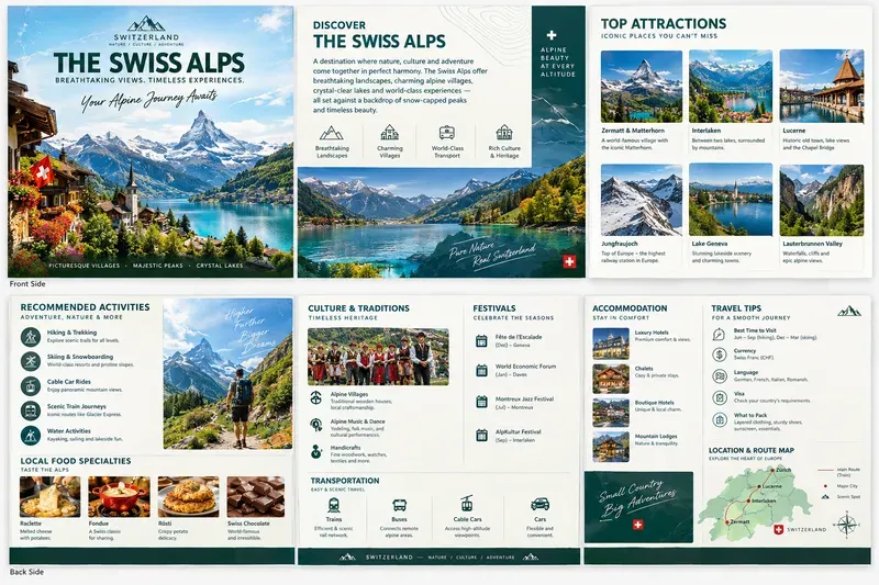 Professional Travel Destination Brochures