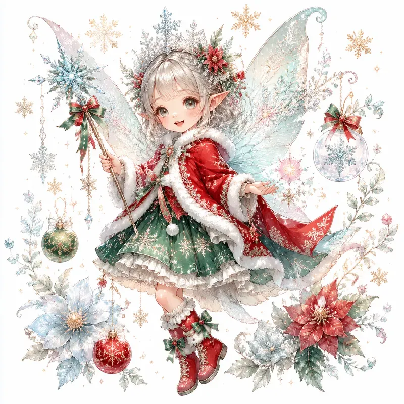 Whimsical Christmas Storybook Art
