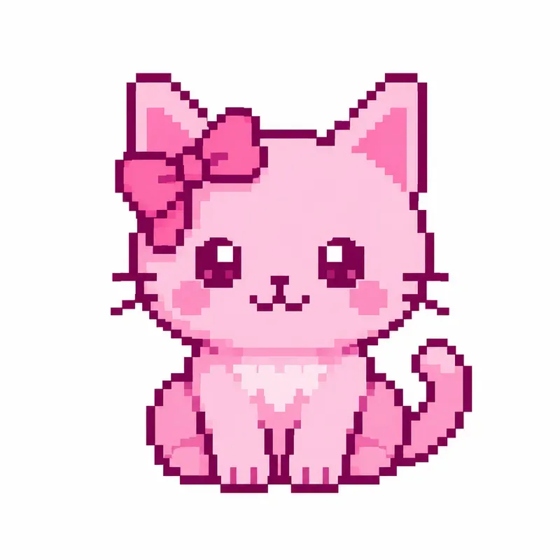 Pixel Art Cute Icons Retro