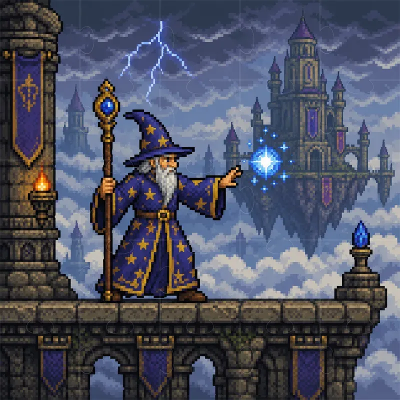 Retro Game Pixel Character Art