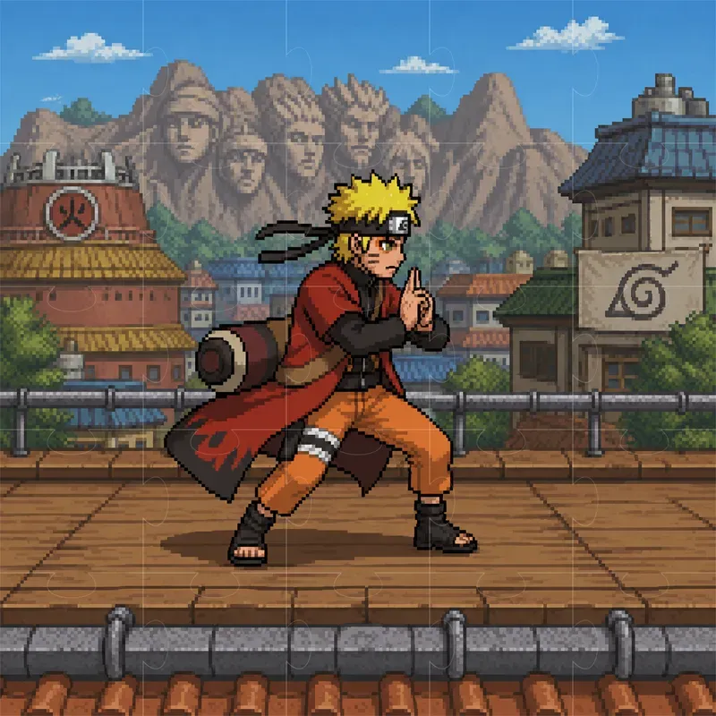 Retro Game Pixel Character Art