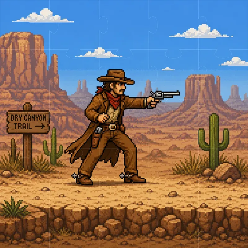 Retro Game Pixel Character Art