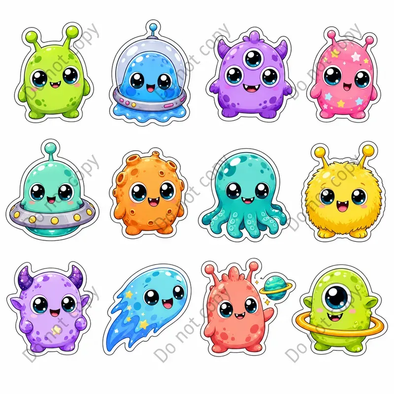 Cute Monster Sticker Sheets