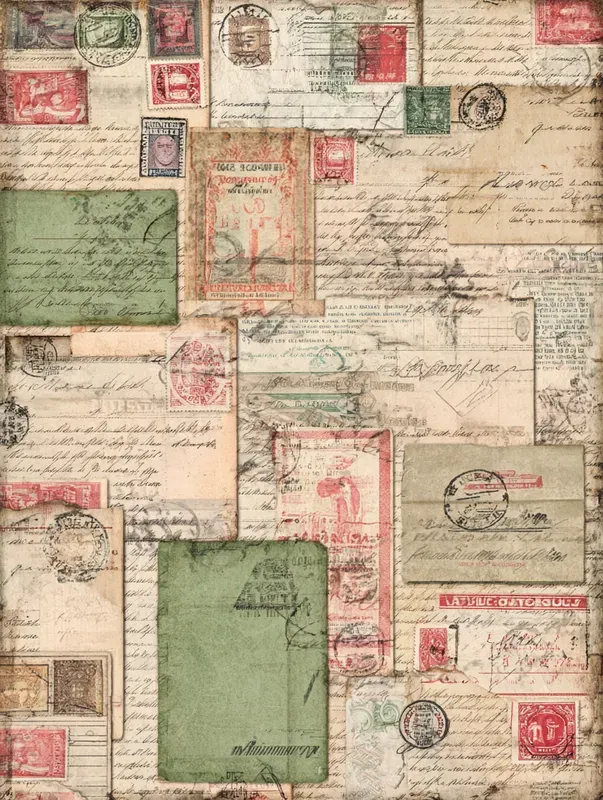 Vintage Shipping Postal Ephemera Sheets