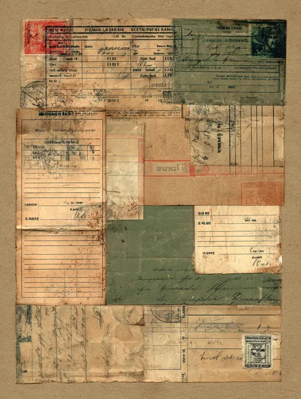 Vintage Shipping Postal Ephemera Sheets