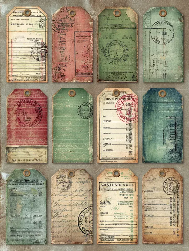 Vintage Shipping Postal Ephemera Sheets
