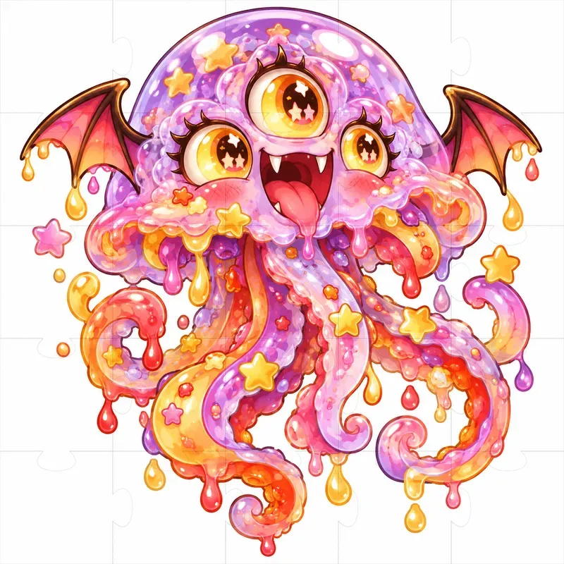 Psychedelic Kawaii Monster Cliparts