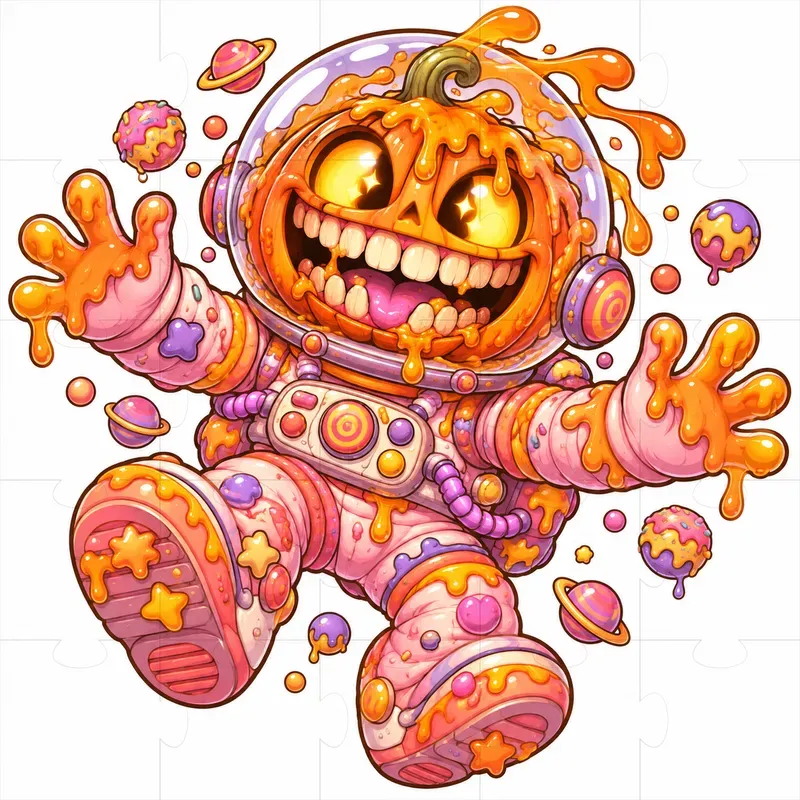 Psychedelic Kawaii Monster Cliparts
