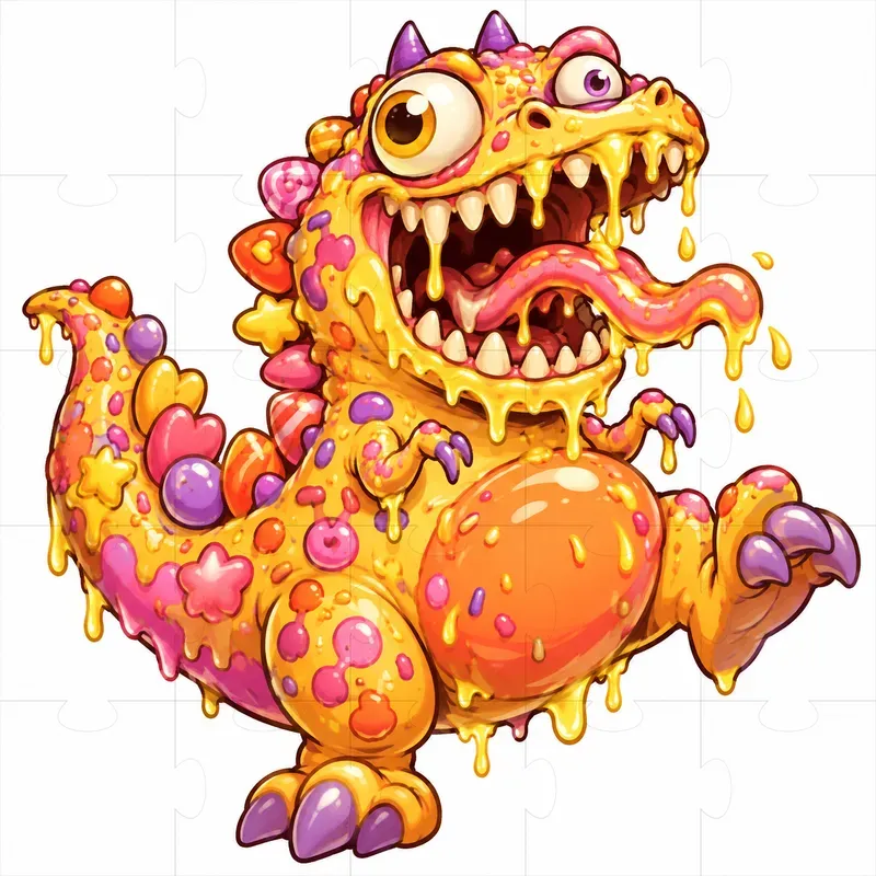 Psychedelic Kawaii Monster Cliparts